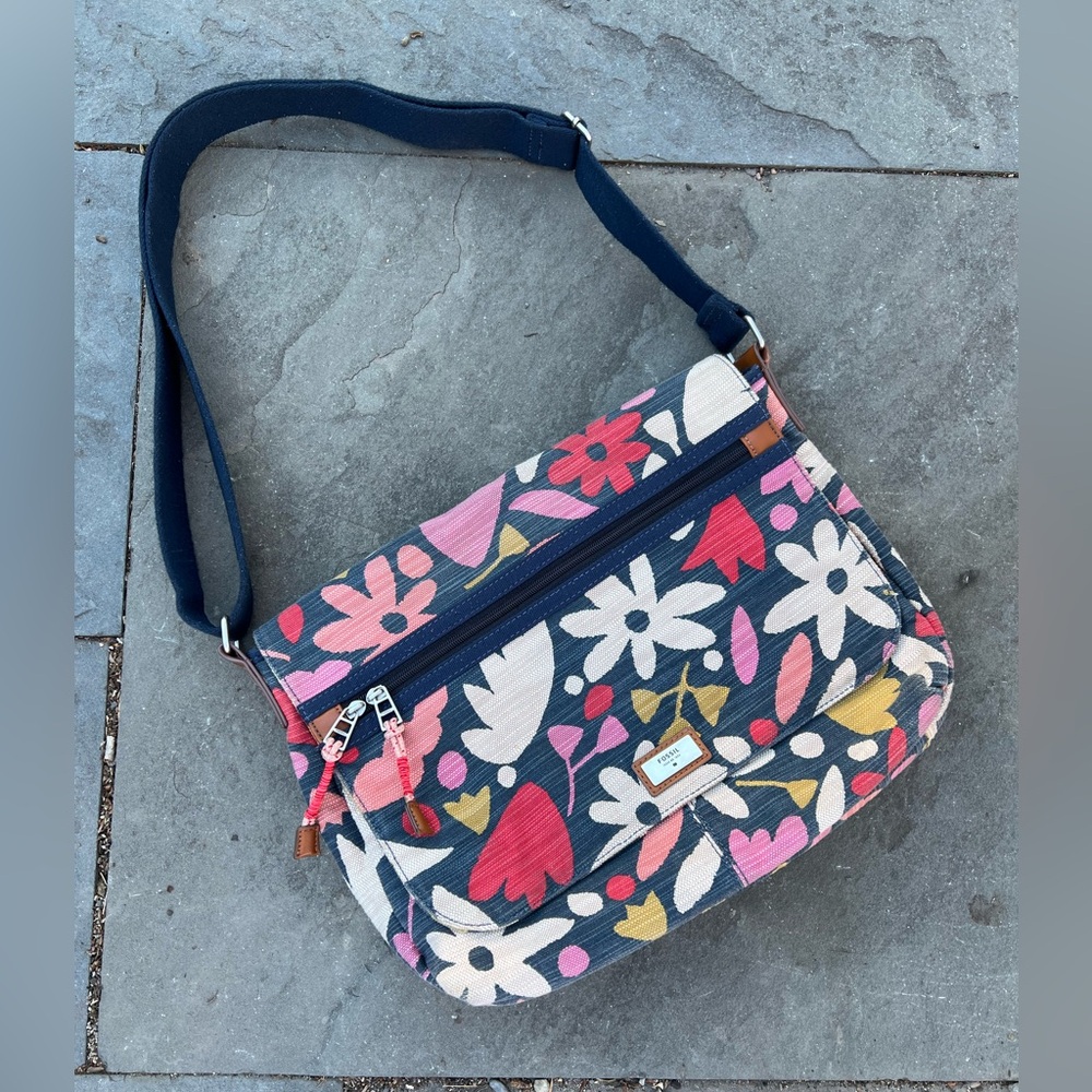 Vintage Fossil Messenger Bag